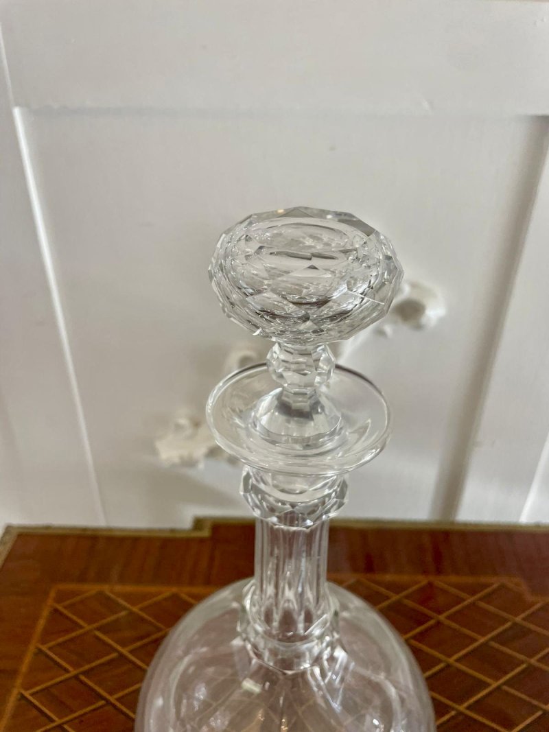 Pair of Antique Victorian Quality Cut Glass Decanters - Image 6